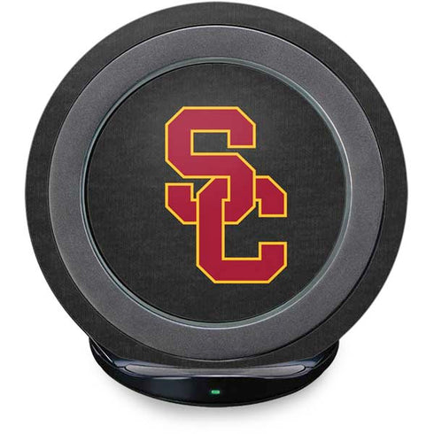 University of Southern California USC Dark Grey Logo Fast Charge Wireless Charging Stand Skin